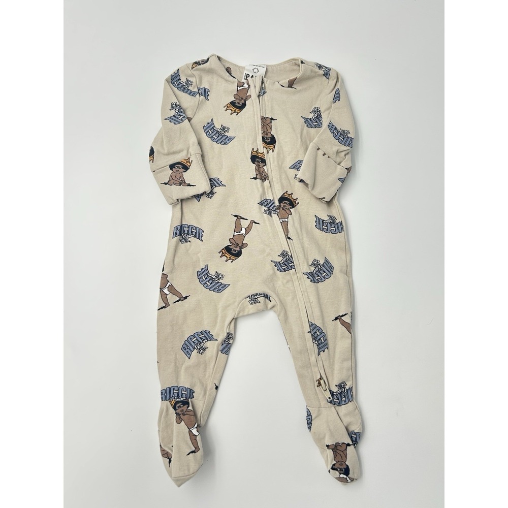 Newborn Baby Notorious BIG  2pc  Romper Sleeper King of NY Set Pajamas - Picture 4 of 10